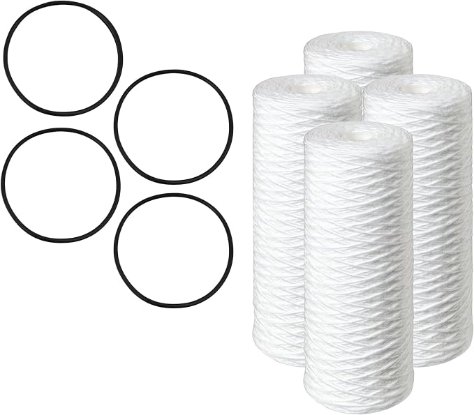 CFS Compatible with Pelican Water PC40 Whole House Filters – 5 Micron | Whole House String Wound Filter for 84637, WPX5BB97P, PC10, 355214-45, 355215-45, WP10BB97P, WP5BB97P