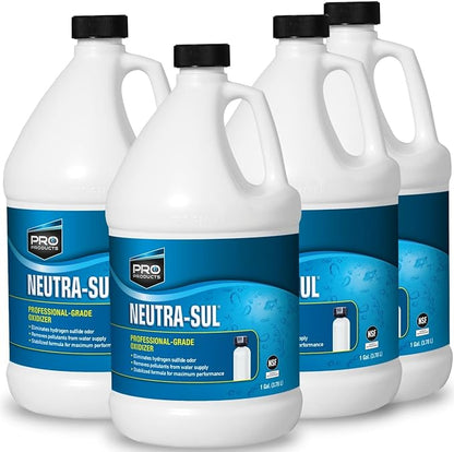 Pro Products Neutra Sul Professional Grade Oxidizer, Helps Eliminate Odor and Impurities for Water Purification, 1 Gallon Bottle, 4 Pack