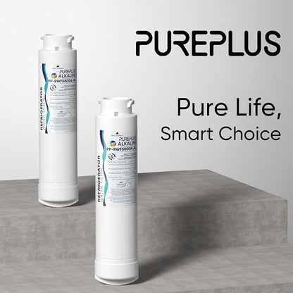 PUREPLUS EPTWFU01 Alkaline Refrigerator Water Filter, Compatible with Frigidaire EWF02, GP006, Pure Source Ultra II, RWF5800A, 2Pack