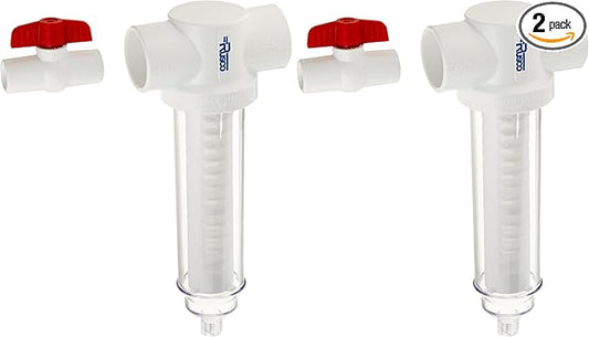 Rusco 1-1/2-140-F Polyester Screened Spin-Down Filter System, White (Pack of 2)