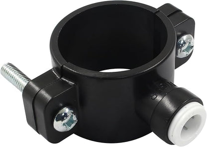 Waziaqoc Drain Saddle Valve with 3/8" Quick Connect | Plastic, Water Hose Pipe Adapter, For Under Sink Reverse Osmosis System