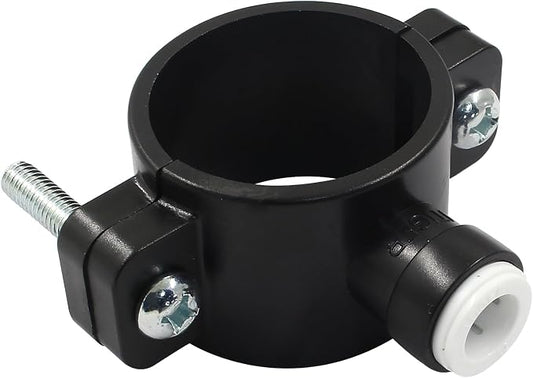 Waziaqoc Drain Saddle Valve with 3/8" Quick Connect | Plastic, Water Hose Pipe Adapter, For Under Sink Reverse Osmosis System