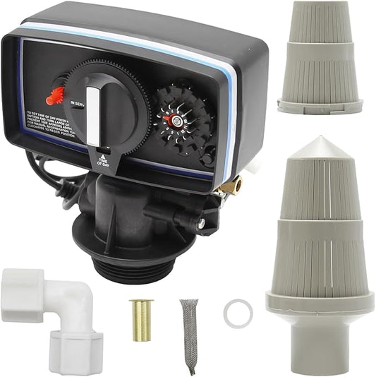 Whole House Water Softener Valve 32,000 Grains - High Performance Automatic Digital Metered Control Head,Reduces Hardness & Minerals - Improve Water Quality - for 1-2 bathrooms - Model 5600