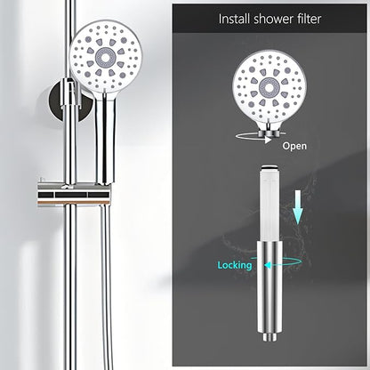 Replacement Shower Filter for Handheld Shower Head,Compatible with FEELSO Shower Head Handheld,15 Stage for Hard Water Remove Chlorine and Harmful Substances.（2 Pack）