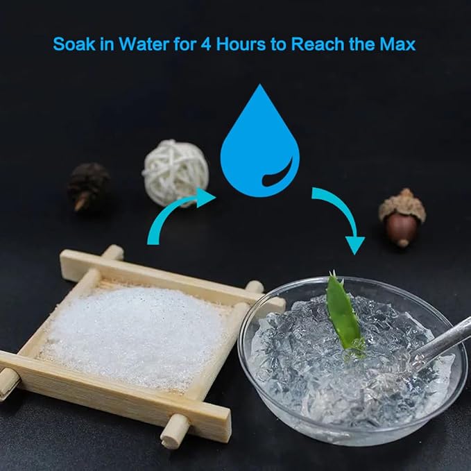 6 Lb Water Storing Crystals, Water Gel Crystal for Plants Solves Plant Over-Watering and Drought Problems, Keeps The Soil Moist, Small Water Storing Polymer Crystals for Plants Candle