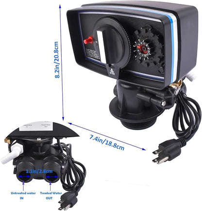 5600 Water Softener Timer,110V 12 Day Timer Control Valve for Water Filter Softener Resin Tanks 9''-11'' Diameter,Water Softener Control Valve Automatic Operating Mode 3w