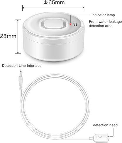 WiFi Water Leak Detector for Home & Basement – 100dB Alarm, Tuya APP Alerts, Compatible with Alexa, 2.4G WiFi (No Hub Required)