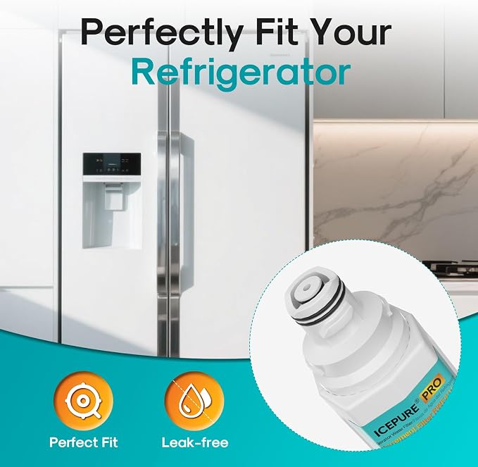 ICEPURE PRO DA97-17376B Refrigerator Water Filter Replacement for Samsung HAF-QIN/EXP, HAF-QIN, RS27T5200SR WS645A RS22T5201SR RF28R7201SR RF32CG5400SR RF27CG5400SR DA97-08006C WD-F45 RWF4200AH, 2PACK