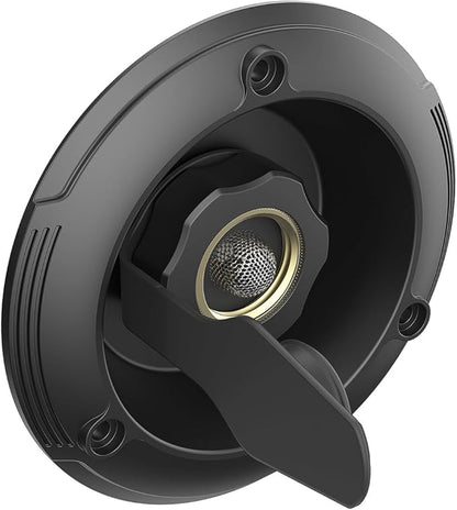 Veepeak RV City Water Inlet with Check Valve, 3/4'' NH to 1/2'' NPT Male Thread Water Connection Fitting, Black 4-5/8'' Flange with Dust Plug for Camper Motorhome Trailer Marine Freshwater Fill