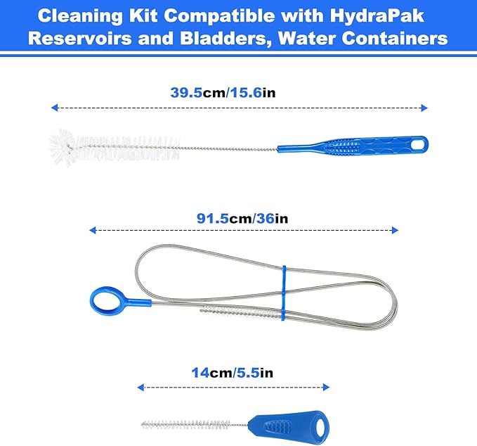 Cleaning Kit Compatible with camelbak Cleaning kit,3 in 1 Brushes with Strong Cleaning Power,Cleans Hydration Reservoirs and Bladders, Water Containers