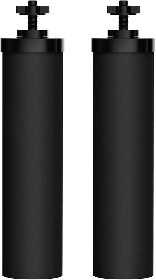 AQUA CREST NSF/ANSI 42&372 Certified Water Filter, Replacement for Berkey® Gravity Water Filter System, Berkey® Black Purification Elements, Pack of 2