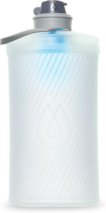HydraPak Flux+ 1.5L Filter Kit - Collapsible Backpacking Water Bottle - BPA Free, Ultra Light, Spill-Proof Twist Cap, Clear