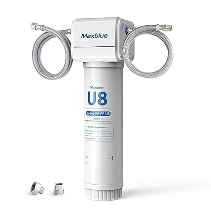 Maxblue U8-ST Under Sink Water Filter, 2 Years High Capacity, Reduces Lead, Chlorine, Heavy Metals, Bad Taste & Odor, Under Sink Water Filtration System, USA Tech