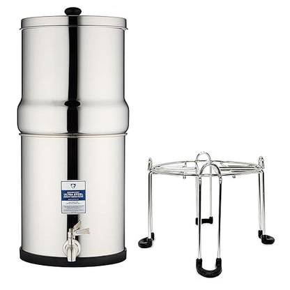 Survivor Filter Ultra Gravity Water Filter Stand - Durable and Stable Stainless Steel Stand for Gravity Fed Water Filtration System - Compatible with Big Berkey
