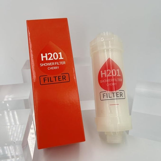 Shower Head Filter Bathroom Accessories for Hard Water Filter Vitamin C Replacement Cartridge Remove Chlorine Fluoride Heavy Metals Improves Skin Condition Protects Hair Cherry Scent