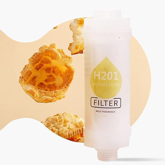 Shower Head Filter Bathroom Accessories for Hard Water Filter Vitamin C Replacement Cartridge Remove Chlorine Fluoride Heavy Metals Improves Skin Condition Protects Hair Milk Scent
