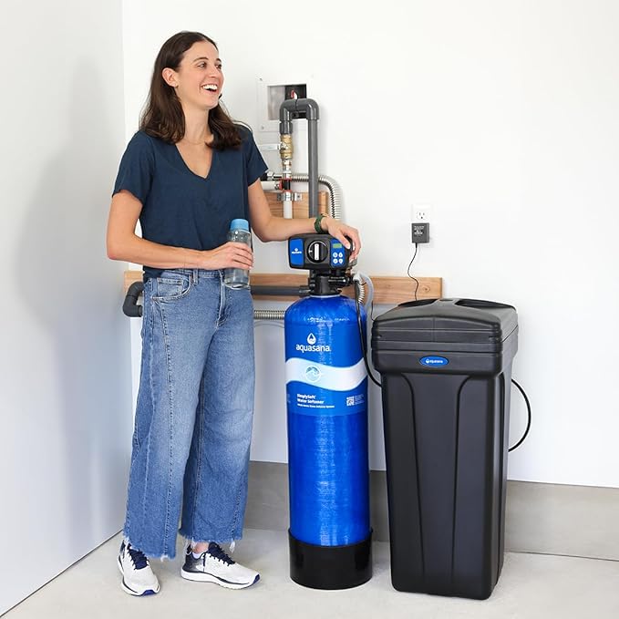 Aquasana SimplySoft® 40,000 Grain Water Softener - Whole House Hard Water Reduction - Softening Complete System + Install Kit Bundle WH-SF40