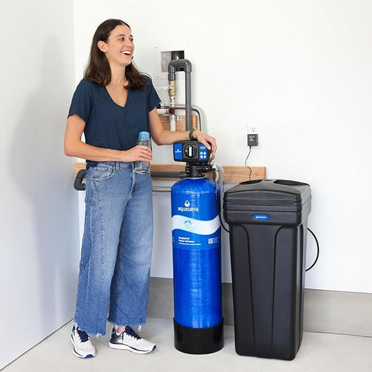 Aquasana SimplySoft® 40,000 Grain Water Softener - Whole House Hard Water Reduction - Softening Complete System + Install Kit Bundle WH-SF40