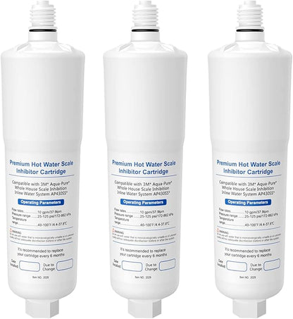 3 Pack AP431 Cartridge, Replacement for Aqua-Pure Whole House Scale Inhibition Inline Water System Helps Prevent Scale AP430SS - IT'S PURE EXPERT