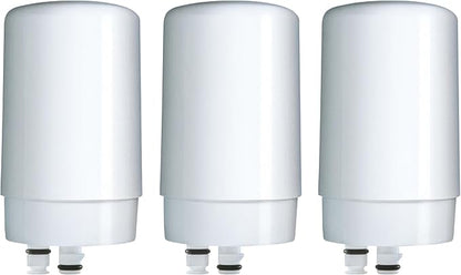 Brita Replacement Water Filter for Faucet Mount, Removes 99% of Lead, Sink Filtration System, White, 3 Count (Pack of 4)