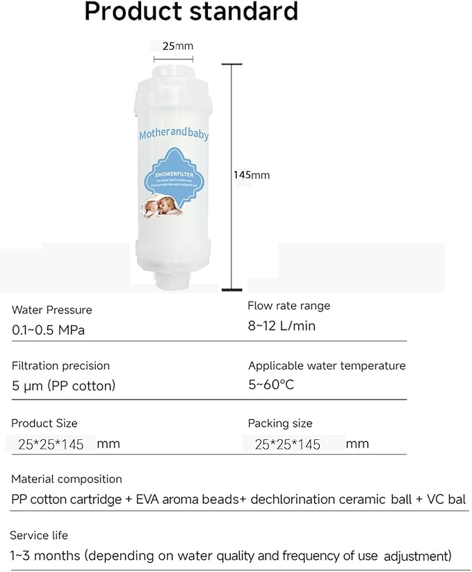 Shower Head Filter Vitamin C Shower Aromatherapy for Hard Water Filter Bathroom Accessories Remove Chlorine Fluoride Heavy Metals Improves Skin Condition Protects Hair Lily Scent