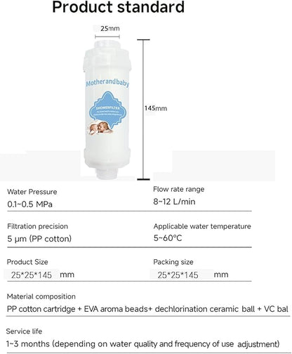 Shower Head Filter Vitamin C Shower Aromatherapy for Hard Water Filter Bathroom Accessories Remove Chlorine Fluoride Heavy Metals Improves Skin Condition Protects Hair Lily Scent