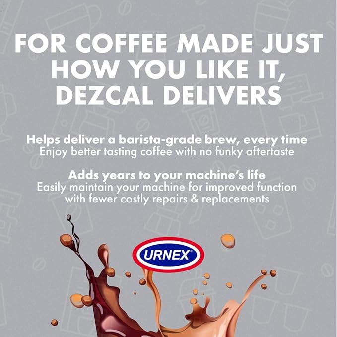 Urnex Liquid Dezcal Activated Descaling Solution - 33.6 Ounce (8 Uses) - For Use With Keurig 1.0/2.0, Home Coffee and Espresso Machines, Kettles, Garment Steamers