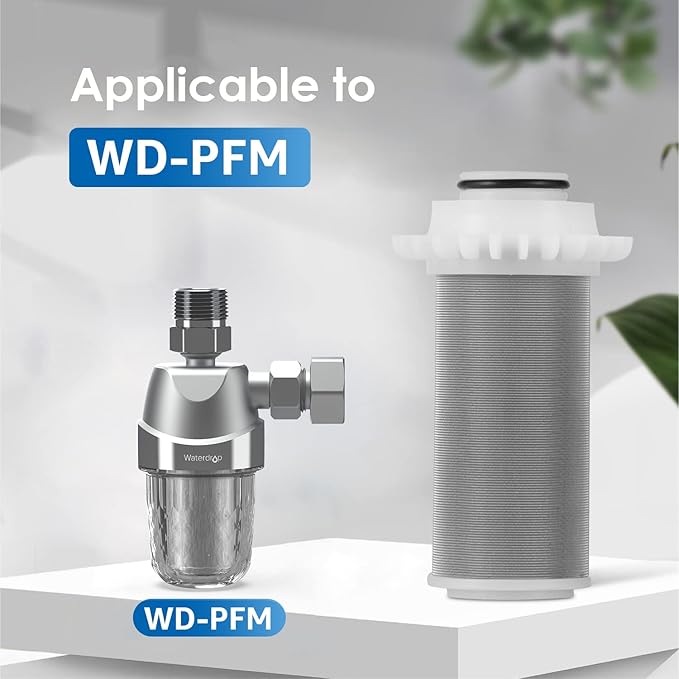 Waterdrop WD-PFM Whole House Scale Inhibition Inline Water System Replacement Cartridge 40 Micron, 1 Count