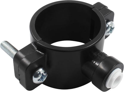 Waziaqoc Drain Saddle Valve with 1/4" Quick Connect | Plastic, Water Hose Pipe Adapter, For Under Sink Reverse Osmosis System