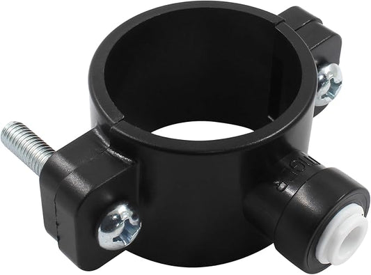 Waziaqoc Drain Saddle Valve with 1/4" Quick Connect | Plastic, Water Hose Pipe Adapter, For Under Sink Reverse Osmosis System