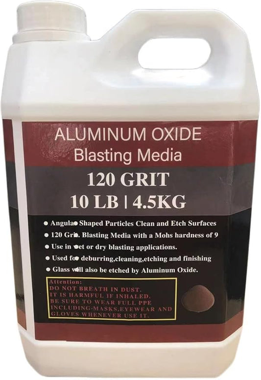 Aluminum Oxide - 10 LBS - Medium to Fine Sand Blasting Abrasive Media for Blasting Cabinet or Blasting Guns. #120 GRIT