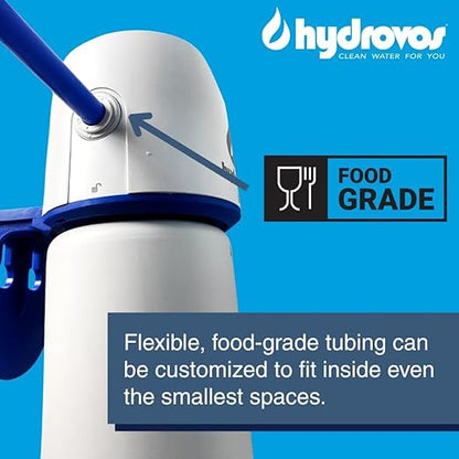 Hydrovos DWSS Under Sink Water Filter System, NSF 42 & 53 Certified Removes Microplastics, Reduces Cysts, Chlorine, Under Counter Water Filtration System for Kitchen, Bathroom, RV