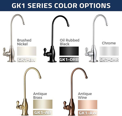 iSpring GK1-CHR Reverse Osmosis Drinking Water Faucet, High Spout RO Faucet for Under Sink Water Filtration Systems, Chrome