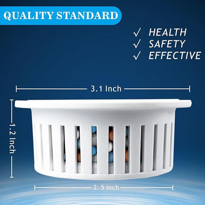 2 Pack Shower Filtered Cartridges, Replacement Multi-Stage Shower Head Filter Cartridge - Longest Lasting High Output Universal Shower Filter Remove Chlorine and Harmful Substances