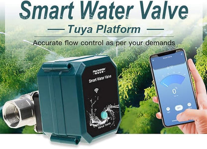 FRANKEVER DN20 Smart Water Valve 3/4 inch WiFi Remote Control Faucet Timer for Hose Compatible with Alexa Google Home (WiFi (3/4"))
