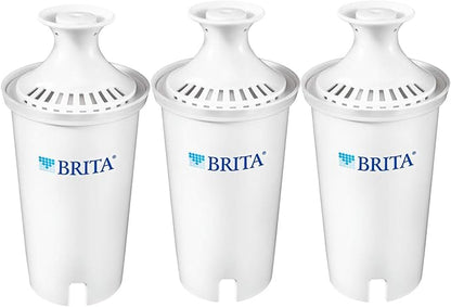 Brita Water Filter Pitcher Bundle with Standard Replacement Filters (3 Count)