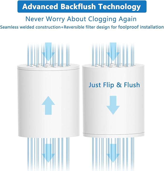 25 Stage Shower Filter Replacement Cartridge, 4 Pack Universal Cartridges for Hard Water – Removes Chlorine, Heavy Metals, Iron & Sediments, Fit Any Similar Design Shower Water Filter