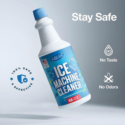 Ice Machine Cleaner and Descaler 32oz 2-Pack | Ice Maker Cleaner for All Brands; Opal, Scotsman, Manitowoc, Affresh, Active, etc. Countertop Icemaker Cleaners Solution | Icemaker Cleaners and Descaler