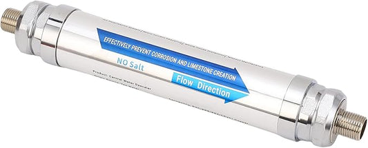 No Salt Water Softener, Stainless Steel Magnetic Water Descaler System with Limescale Prevention, Ideal for Whole House Pipes, Heaters & Appliances (Stainless steel 2)