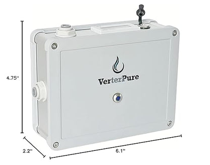 VP2 UV-C LED Ultraviolet Water Filter Purifier, Reduce up to 99.99% of Contaminants at Flow Rate 0.52GPM, Smart On/Off Switch, 12V DC for RV Boats Off-Grid Livings, Mercury Free