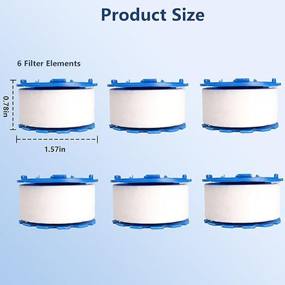 6 Pcs Sink Water Filter Elements, Universal Sink Faucet Filter Elements, Sink Faucet Filter Removes Hard Water, Water Filtration & Softeners, Faucet Sprayer Attachment(Faucet Not Included)