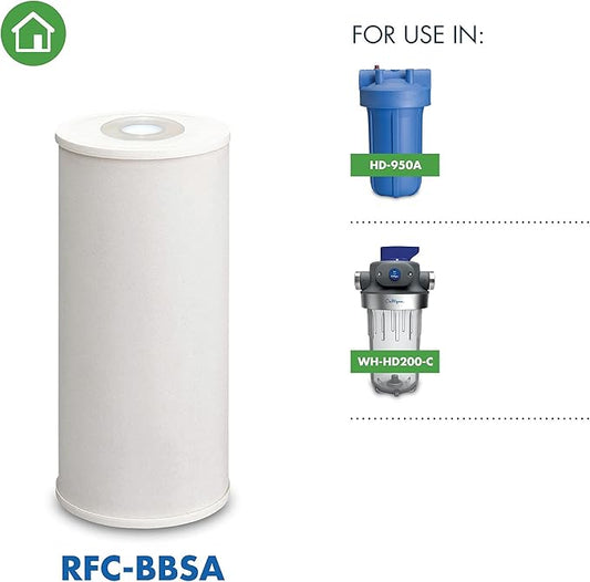 Culligan Whole House Water Filter for Sediment - 25 Micron RFC-BBSA 10”x4.5” Long Lasting Water Filter Replacement Compatible with FXHTC,W50PEHD,GXWH40L,GXWH35F,GNWH38S,WFHD13001,(Pack of 3)