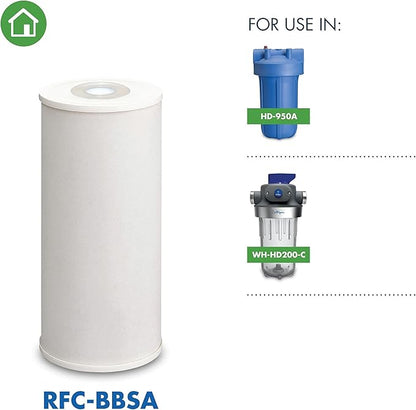 Culligan RFC-BBSA 25 Micron Whole House Water Filter for Sediment, 10" x 4.5" Compatible Replacement for FXHTC, W50PEHD, GXWH40L, GXWH35F, GNWH38S, WFHD13001 (Pack of 2)