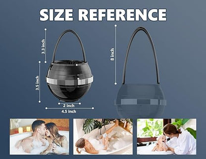 Bathtub Water Filter for Tub with Overflow,2,500 Gallons of Filtration,8 Stages Bath Filter,Remove contaminants,Chlorineand Fluoride,Hardwater Softener,BPA Free(Upgrade Version),Black
