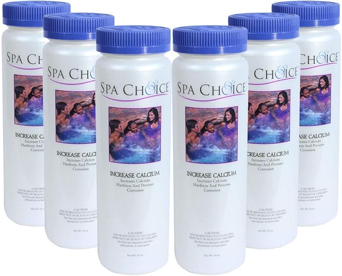 SpaChoice 14-Ounces 6-Pack Premium Increase Calcium, Calcium Hardness Increaser Hot Tub, Made in USA