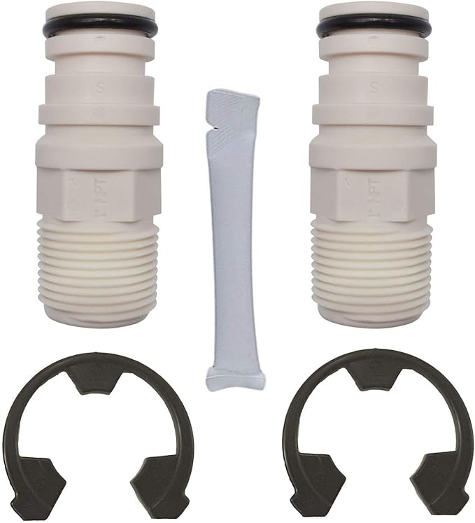 7280203 - Water Softener Installation Adapter Kit with (2) clips, (2) o-rings and silicone o-ring lubricant