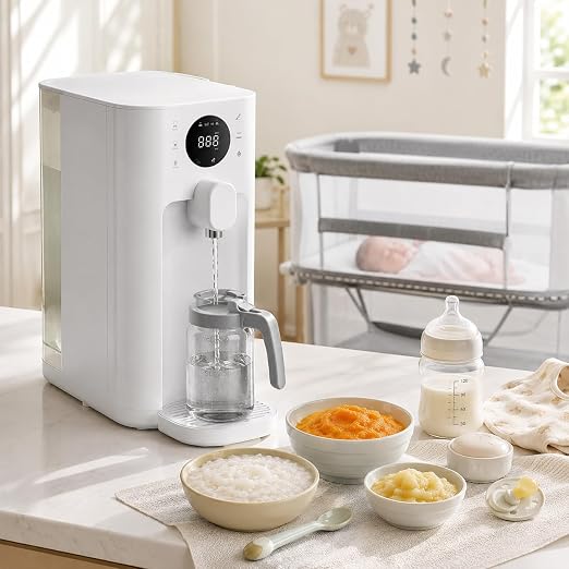 Countertop Reverse Osmosis Water Filter System with UV, 6-Stage RO Filtration, No Installation, Real-Time TDS Display, BPA-Free, Dual Glass Pitchers for Baby Food Preparation & Family Cooking