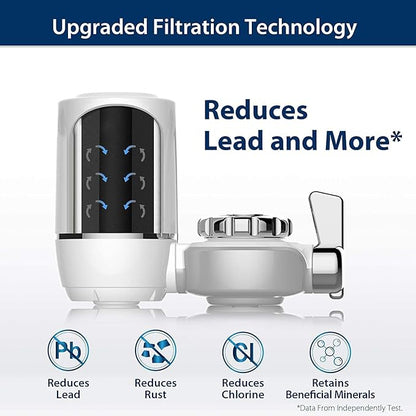 Waterdrop Sink Filter Water Faucet for Skin Care, Bathroom Faucet Filter with Ultra-Filtration Filter(1 Pack) & 3 Pack Carbon Fiber Filter