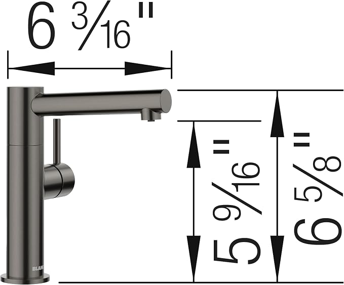 Blanco 527567 Alta II Beverage Faucet with Optional Filtration System - 1.5 GPM - Satin Dark Steel