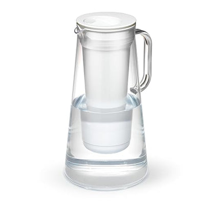LifeStraw Home – Water Filter Pitcher, 7-Cup, White, BPA Free Designed for Everyday Protection Against Bacteria, parasites, microplastics, Lead, Mercury, PFAS, and a Variety of Chemicals